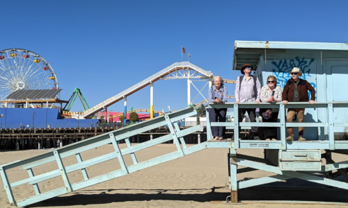 Four Staggering to Venice Beach